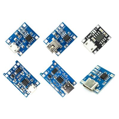 5 шт. TYPE-C/Micro/MiniUSB 5V1A 18650 Модуль зарядки литиевой батареи для TP4056 Зарядная плата с защитой Двойные функции 1A