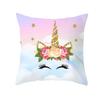 Rainbow Unicorn Pattern Throw Pillow Cover With Short Plush Print For Living Room Sofa Decoration Cushion Cover Pillow Covers