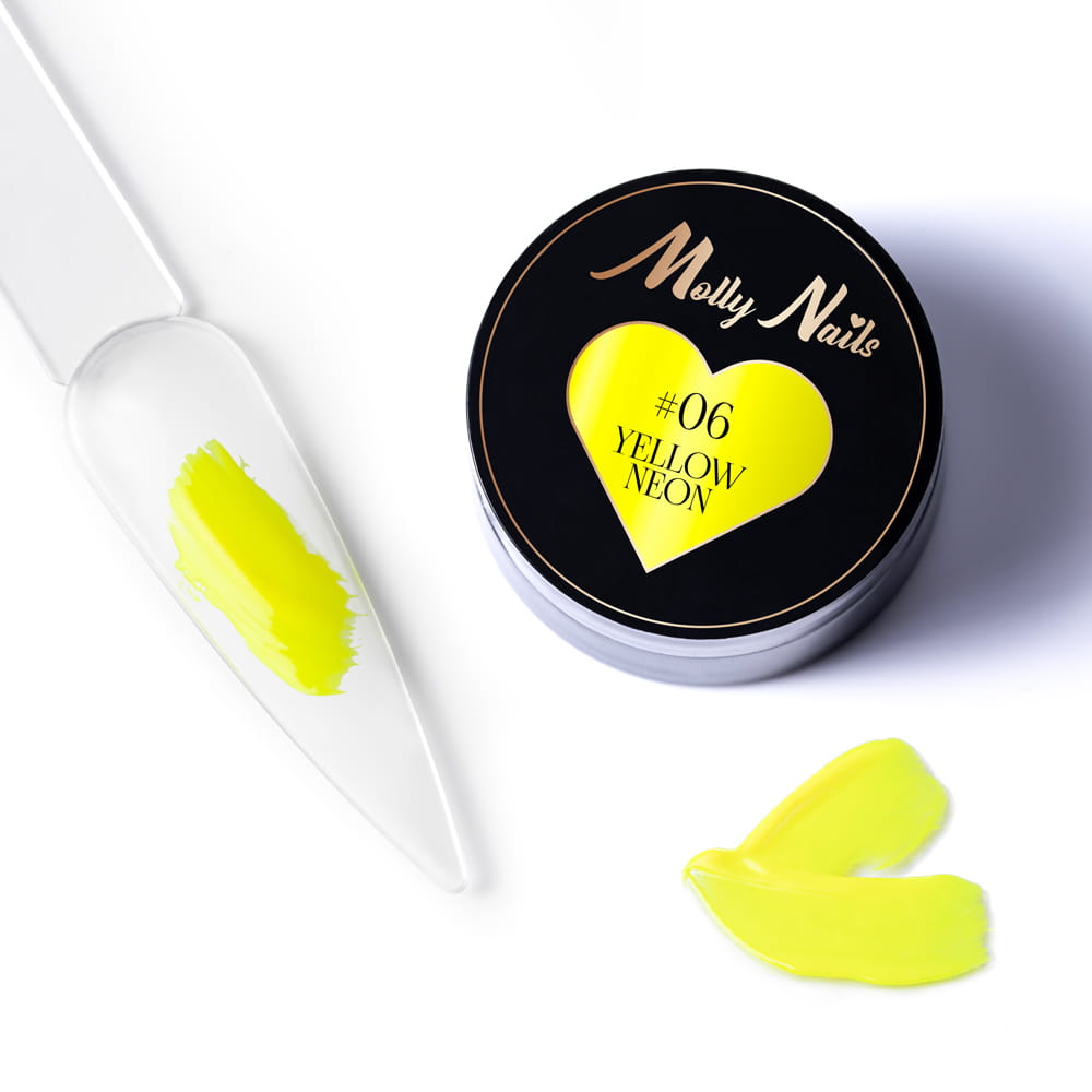 Pasta Do Zdobień Proart Paste Molly Nails Yellow Neon Hema/Di-Hema Free 5G Nr 6