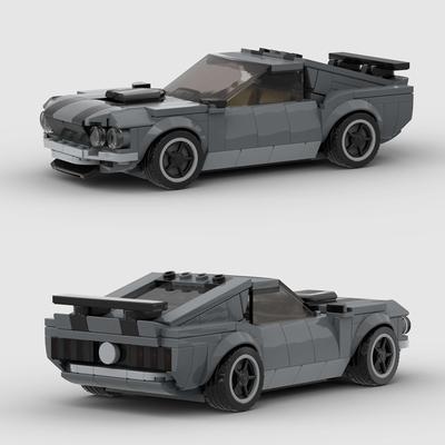 Техника MOC Классический Спортивный Автомобиль Гонночный Автомодель Суперкар Строительные Блоки Кирпичи Игрушка Дети 1969 Мустанг Босс