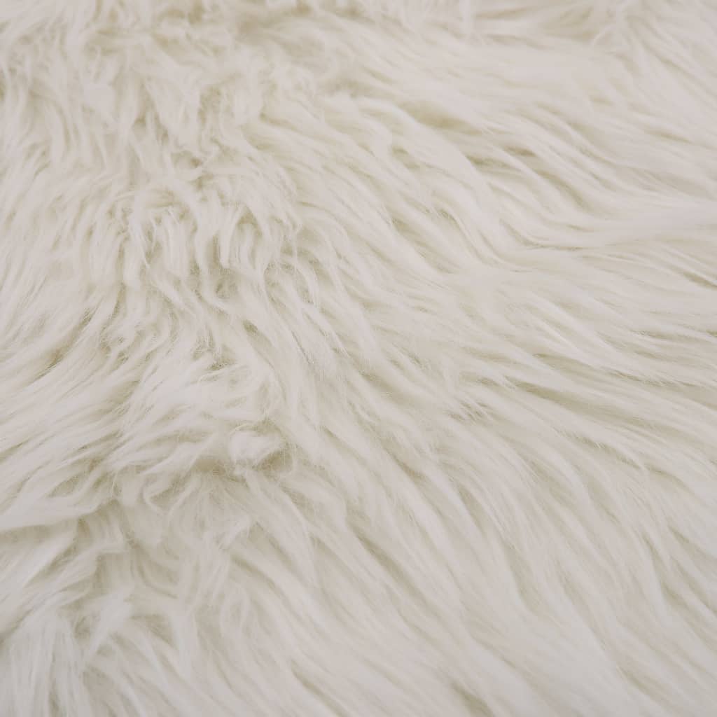 Rug 60x90 cm Artificial Sheepskin White