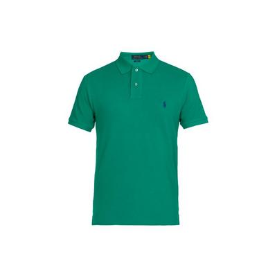 Polo Logo Вышитый Повседневный Хлопок Рубашка Поло с Коротким Рукавом Мужские Топы Зеленый 710795080-019