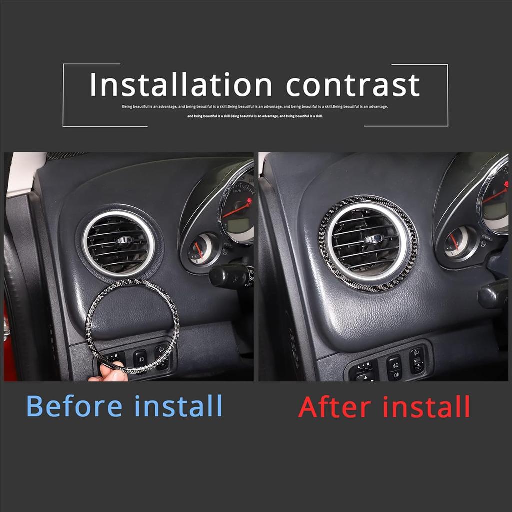 Наклейка-рамка бокового воздухозаборника для Mitsubishi Eclipse 2006-2011, 2 шт., мягкое настоящее углеволокно, наклейка-декаль на боковую решетку воздухозаборника приборной панели салона автомобиля