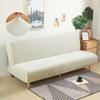 Polar Fleece Fabric Armless Sofa Bed Cover Solid Color Without Armrest Big Elastic Folding Furniture Home Decoration Bench Cover