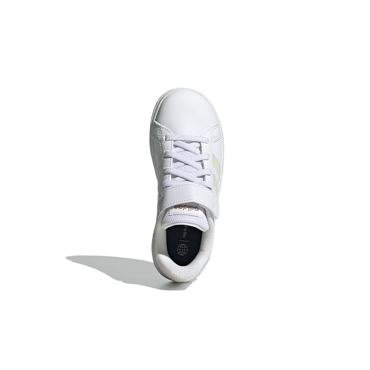 adidas Grand Court 2.0 Little Kid Белые переливающиеся детские кроссовки Cloud-White GY2327