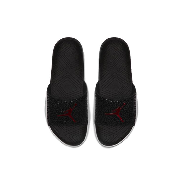 Шлепанцы Air Jordan Hydro 7 V2 Black Red Burst Crack 'Black' BQ6290-016