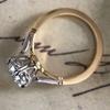 Кольца из стерлингового круглого кубического циркония для женщин, обручальное кольцо, элегантные аксессуары, новые модные двухцветные ювелирные изделия