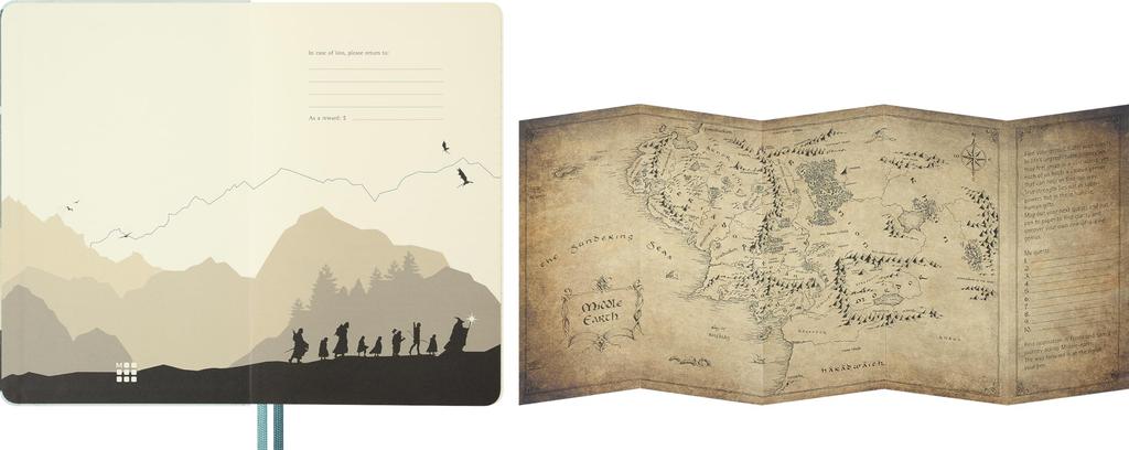 Moleskine Lord of the Rings Aragorn Minas Tirith Large Size x Blue LELRQP060ARAGOR Notebook, (13cm 21cm), Lined,