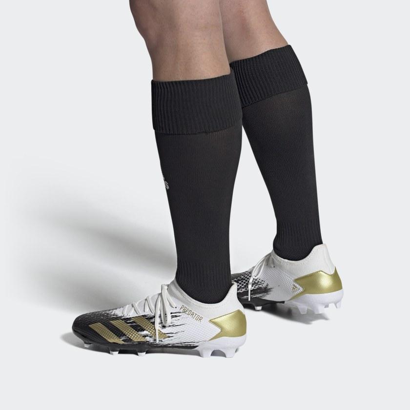 Adidas Мужские кроссовки Predator Mutator 20.3 Low FG Белый Золотой Металлик Облачно-Белый Основной Черный FW9197