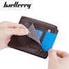 Baellerry Men Fashion Short Wallets Artificial Leather Vintage Design Bifold Wallet Classic Card Holder Purse