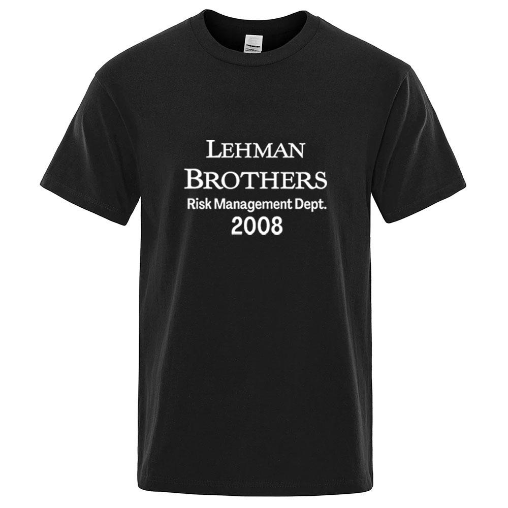 2025 Lehunisex Brothers Risk Unisexageunisext Departunisext Unisex High Quality Print Solid Color Short Sleeve TShirt Comfortable Casual Tops