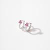 925 Sterling Silver Exquisite Inlaid Colored Zircon Geometric Flowers Earrings for Women Fashionable Versatile Jewelry