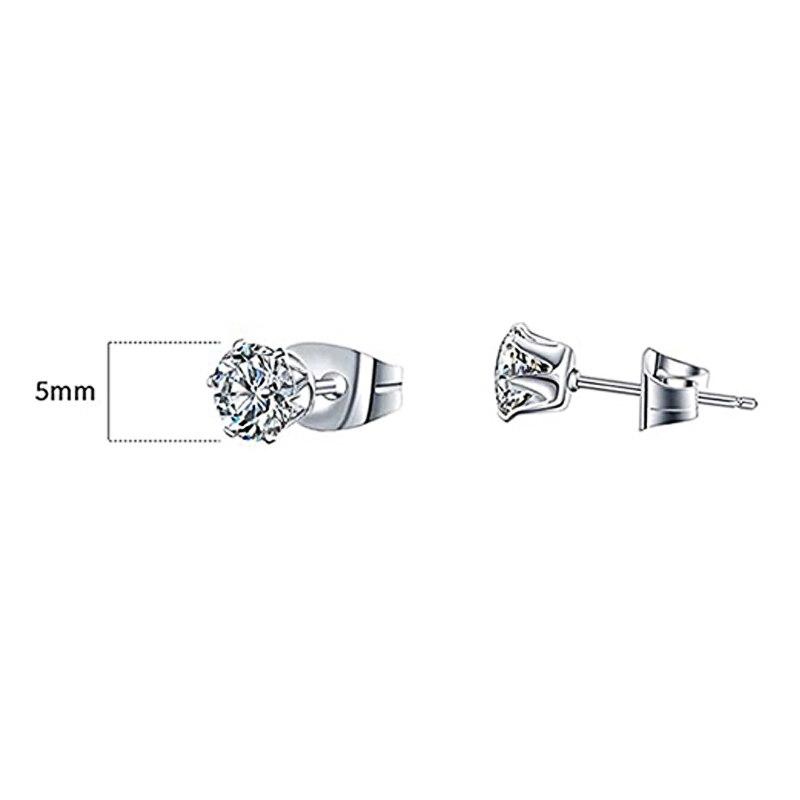 BELLA BOX Простые серьги-гвоздики 3-10 мм с кристаллами циркония, повседневная одежда, универсальные серьги для женщин и мужчин, неподвластные времени стильные украшения