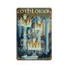 Abstract ring art retro travel poster metal tin sign movie lord of mordor magic suitable for wall kids bedroom home decor