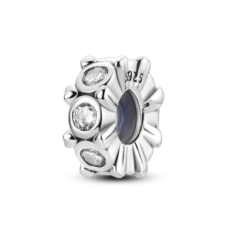 Spacer Clip Charms Safety Chain 925 Silver love Daisy Heart Charms Fit 4MM hole diamete Bracelet Jewelry DIY Gift