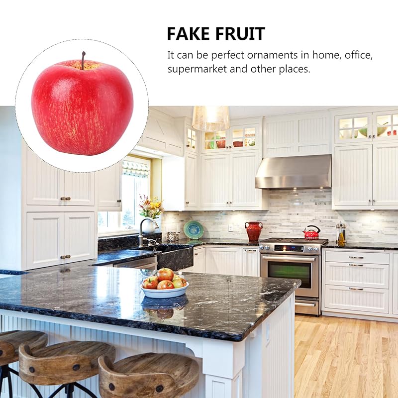 DOITOOL образец еды яблоко красный фрукт 8см×8см фигурка яблока реалистичная модель фрукт витрина интерьер выставочная модель декоративная фотография Фотография