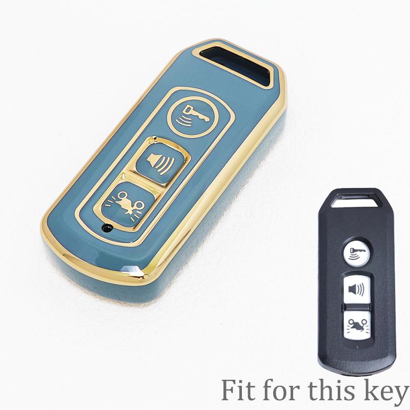 Для Honda PCX Forza 300 Airblade 125 C125 Super Cub Скутер Vario 150 3 кнопки ТПУ Чехол для автомобильного ключа Смарт Пульт управления Брелок Крышка