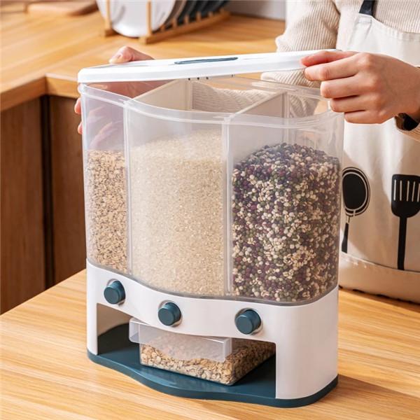 ГОРЯЧИЙ 10л/6л настенное ведро для риса, секретный ящик для хранения пищевых зерен, герметичный влагостойкий резервуар, кухонный контейнер для дозирования зерновых культур