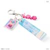 Aurora Tape Keychain with Acrylic Oshare Majo Love and Berry Charm, (Love)