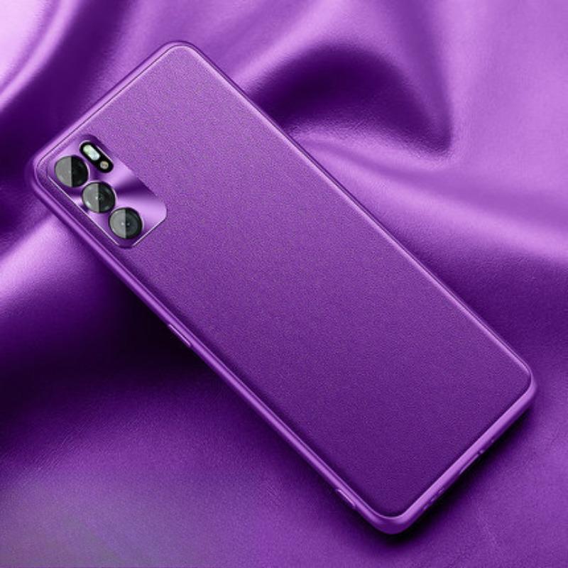 Suitable for OppoReno13pro's Plain Leather Phone Case, Ultra-thin FindX8 Shockproof Metal Mirror, and K10PRO Protective Case