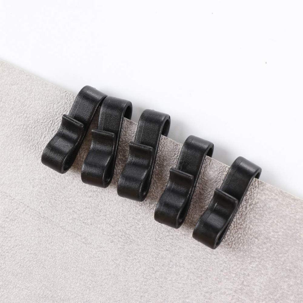 50pcs Multifunctional S-shaped Light String Hook Clip Firm Gutter Hooks Plastic Black/White Elastic Tightening Hooks Christmas