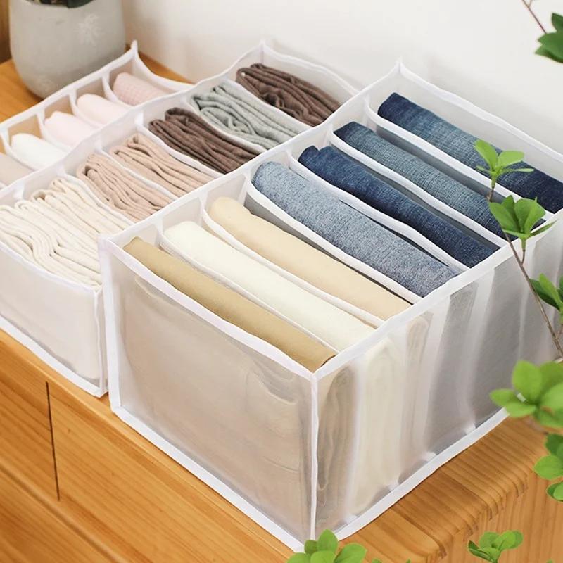 New Jeans Organization Storage Box Closet Organizer Clothing Organization System Drawer Organizers Cabinet Pants Storage Organiz