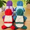 Thick Velvet Dog Raincoat Winter Warm Dog Four Legged Clothes Dog Hooded Jumpsuit  Daily Walk