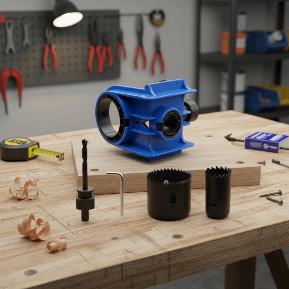 Yellow/Blue/Red/Orange Ball Lock Hole Opener Woodworking Hole Saw Tool  Only for Wood Door