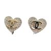Серьги-клипсы с логотипом Double C в форме сердца, унисекс, золотистые ABH332B23473U7518