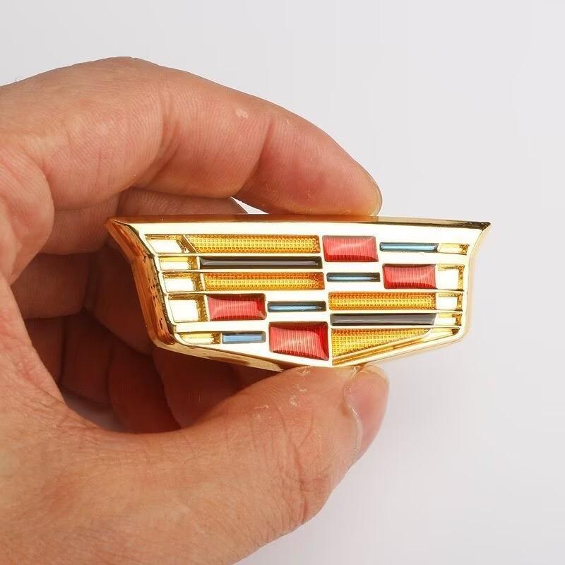 Car Rear Trunk Emblem Side Sticker Decoration for Cadillac XT5 ATSL XTS SRX C-Pillar Lable Window Metal Alloy Badge 6.3cm 9.2cm