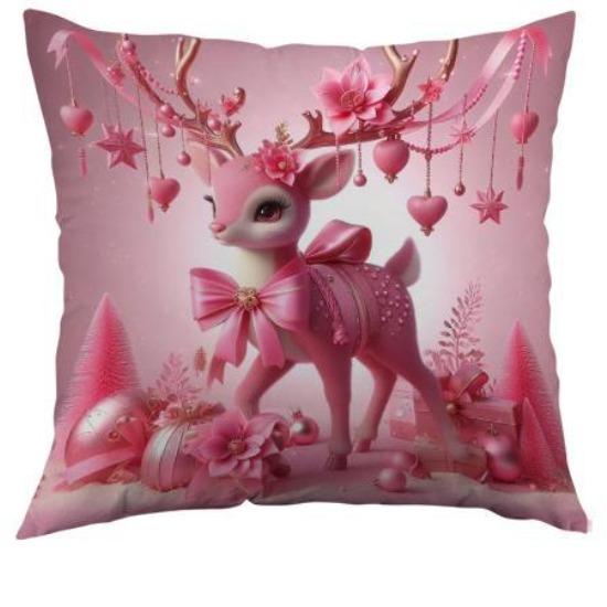 New Christmas Pillow Cover Polyester Christmas Tree Print Home Cushion Cover Living Room Sofa Cushion Cover