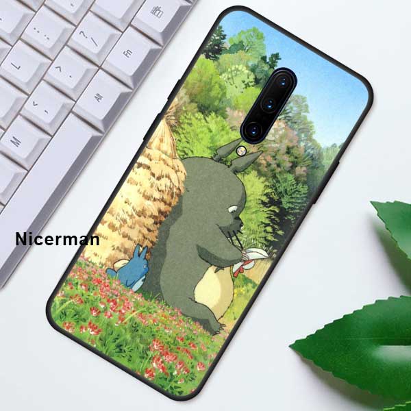 Чехол аниме Studio Ghibli Тоторо для Oneplus 7T 7 8 Nord Pro 5G Z 6 6T One Plus 8 OnePlusNord, черный силиконовый чехол для телефона