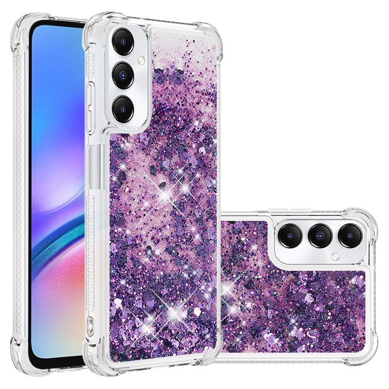 Сверкающая блестящая пудра, подходящая для чехла телефона Samsung S24FE A55 Чехол с жидким песком в форме звезды A15 Чехол для телефона с полным покрытием S25