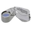 40X Metal 25mm Magnifying Loupe Jeweler LED UV Glass Lens Jewelery Magnifier