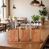 Large Capacity 3 Compartment Cutlery Holder Space Saving Spoons Forks Storage Box  for Kitchen