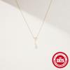 Aide 925 Silver Elegant Y Shape Necklace For Women Temperament Long Chain Tassel Water Drop CZ Zircon Pendant Necklace
