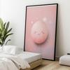 Tajemniczy Różowy Księżyc Tajemniczy Różowy Księżyc, 50X70 Cm, Rama Aluminiowa Złota, Papier Matowy 230 Gsm