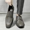 Мода Newl Роскошь Высокое Качество Повседневные Нескользящие Мужские Модные Простые На шнуровке Большие Кожаные Оксфорды 37-47 Формальная Мужская Обувь