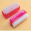 Plastic Nail Dust Powder Cleaning Brush Double Sided Hand Fingernail Toes Scrubbing Brush Cleaner