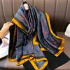 Retro Printed Fashionable Shawl Scarf Sunscreen Air Conditioning Blanket Large Yarn Scarf Multifunctional Temperament Scarf Decorative Scarf