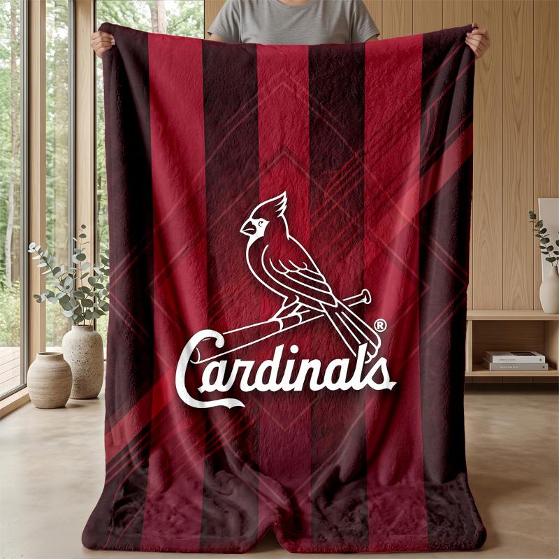 St. Louis Cardinals Flannel Fleece Blanket Cozy Warm Throw Blanket For Couch Bed Travel All Season Use