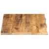 Blat Stołu, 90X60X2,5Cm, Naturalna Krawędź, Surowe Drewno Mango