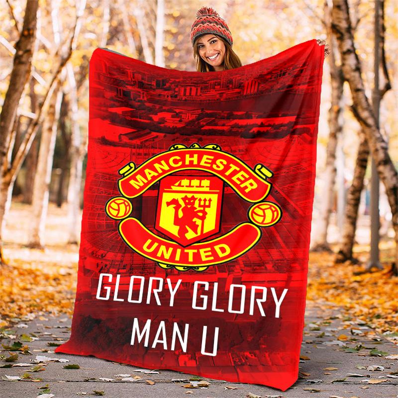 Manchester Football Flannel Blanket Soft All-Season Throw, Design for Camping, Car Travel, Hiking Sofa, Bed, Office Perfect Gift for Parties