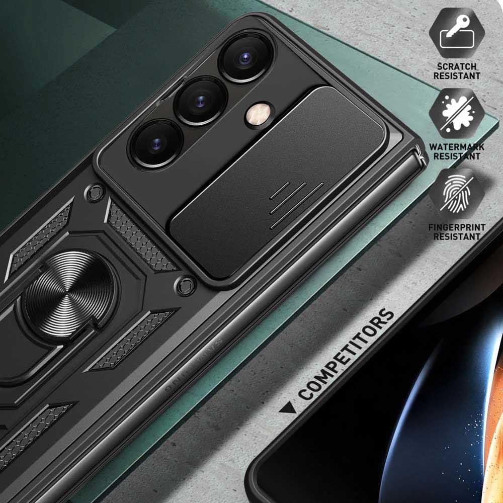Для samsung Z Fold 7 5G Жесткий бронированный чехол для Samsung Galaxy Z Fold6 Fold5 5G fold4 Чехлы с держателем-кольцом для пальцев