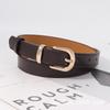 Stylish Style Minimalist Pu Belt With Alloy Pin Buckle For Daily Suitable Use