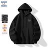 GENIOLAMODE Мужская толстовка с капюшоном, зимняя, флисовая