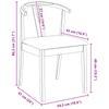 Dining Chair Set of 2 Natural Light Solid Rubberwood