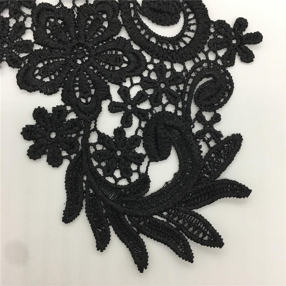 Diy Exquisite Collar Lace Embroidery Polyester Black Lace Fake Collar Clothing Decoration Sewing Accessories