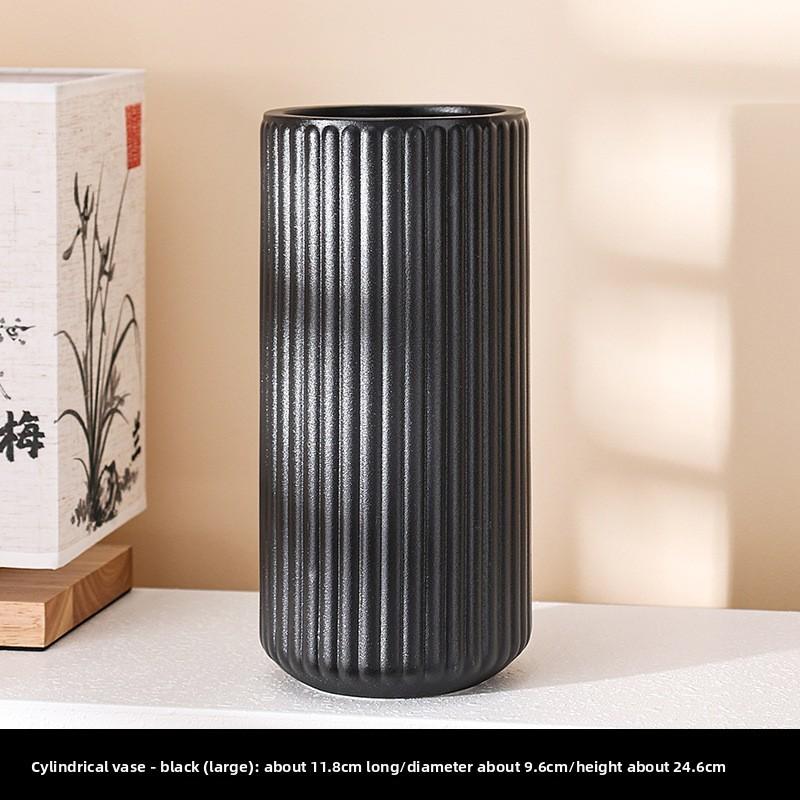 Простая керамическая современная ваза Элегантная глазурованная отделка Подарок на новоселье Домашний декор