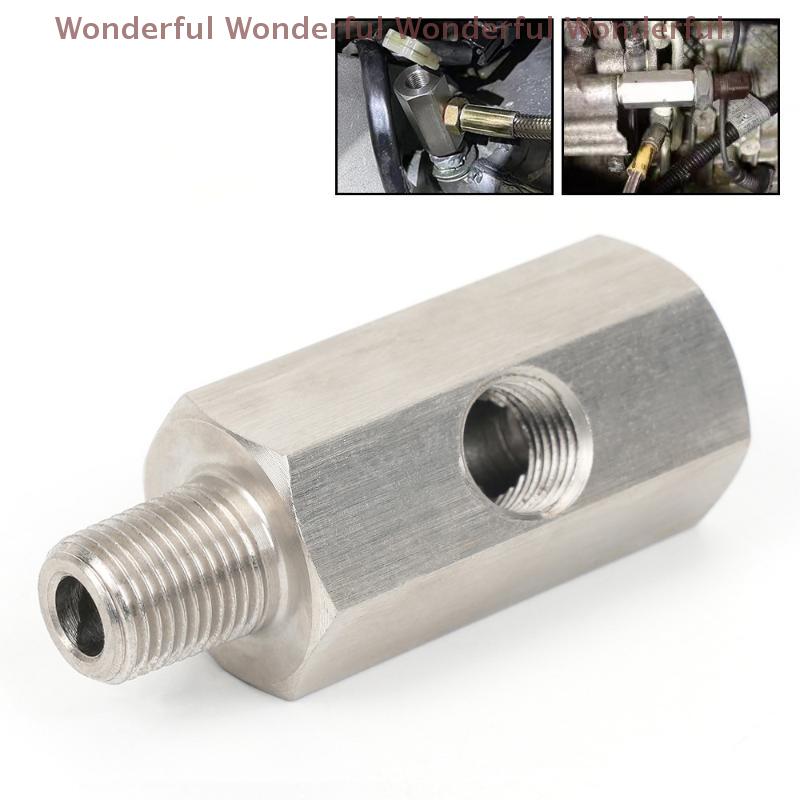 Oil Pressure Sensor Connector Feed Line Gauge Tee Adapter Oil Pressure Sensor Tee 1/8"NPT Female To M12 M10 M14 1/8NPT 1/4NPT